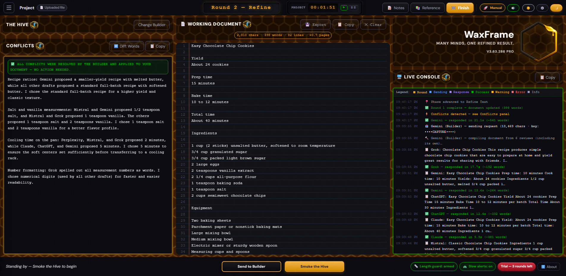 The Work Screen